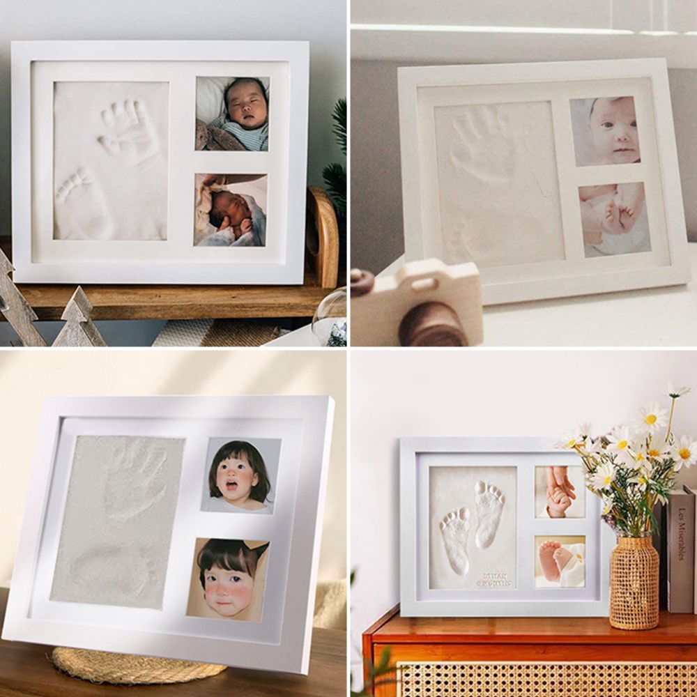 Bamboo Photo Frame - Afdrukset voor babyhandjes en -voetjes van