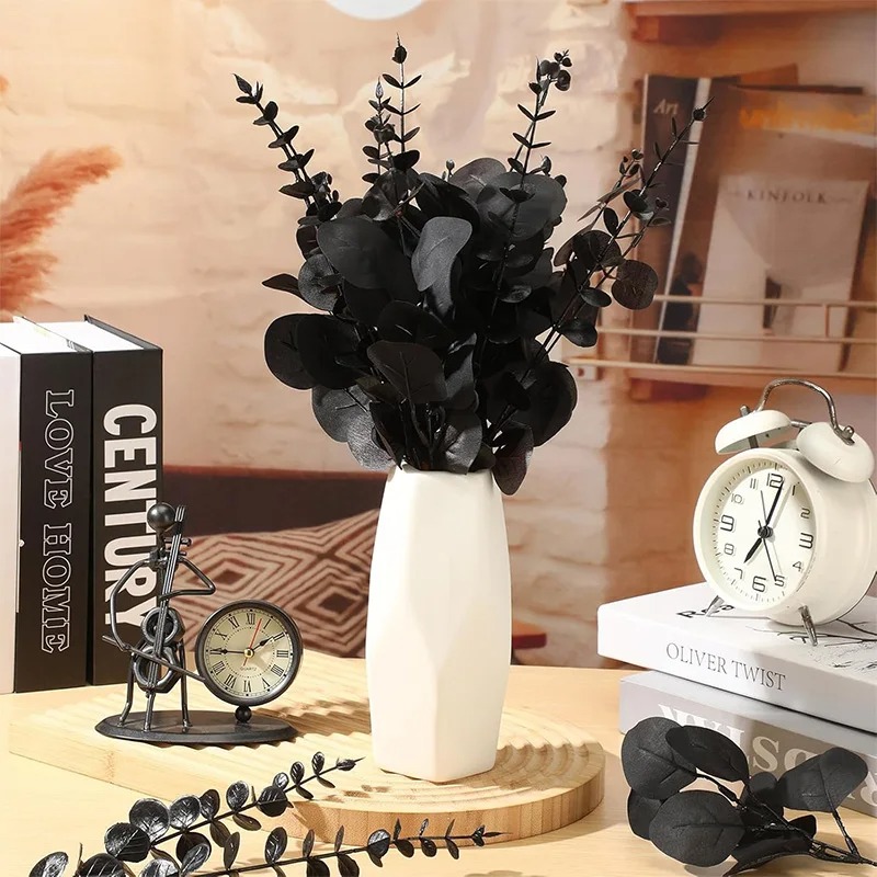 Zwarte eucalyptusbladeren sten - Pampas Grass Decor recensie en prijs
