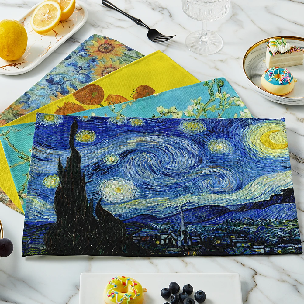 Nieuwe Van Gogh Olieverfschild - Linen Table Runner recensie en prijs