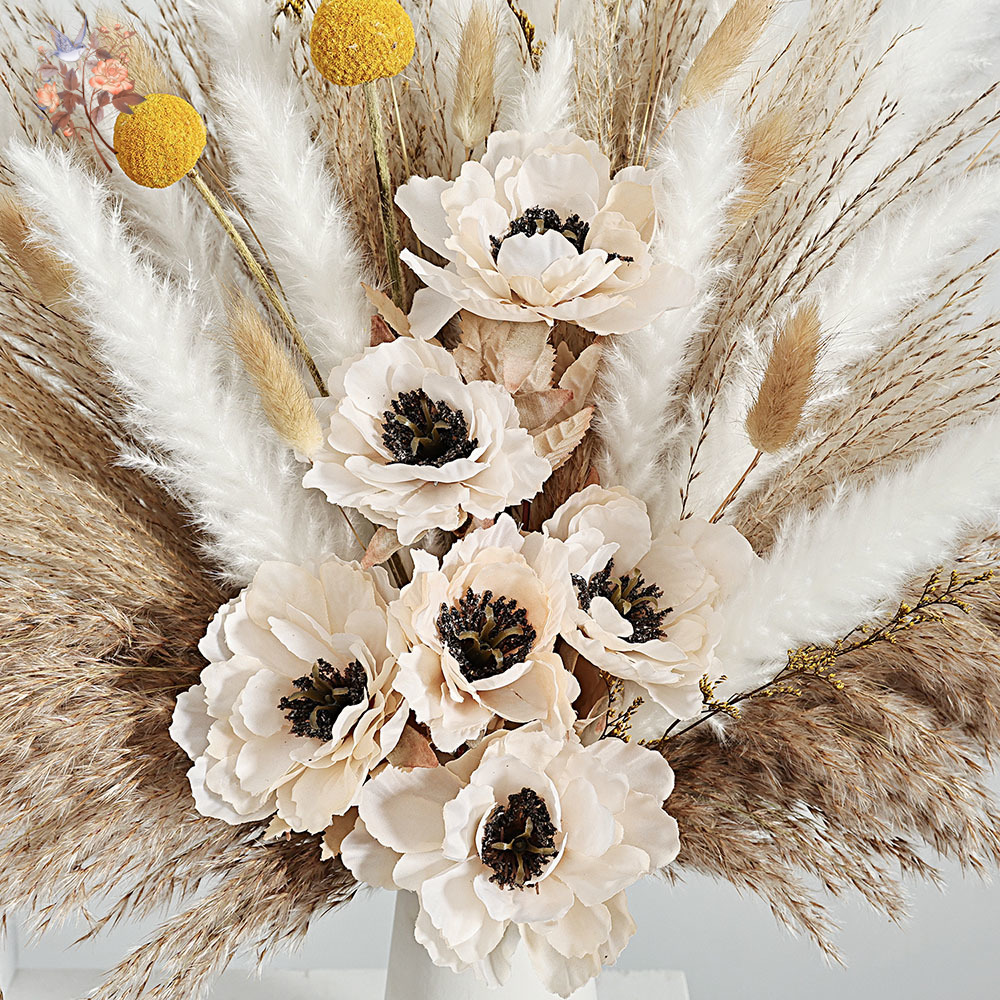 55 stuks kunstbloemboeket plui - Pampas Grass Decor recensie en prijs