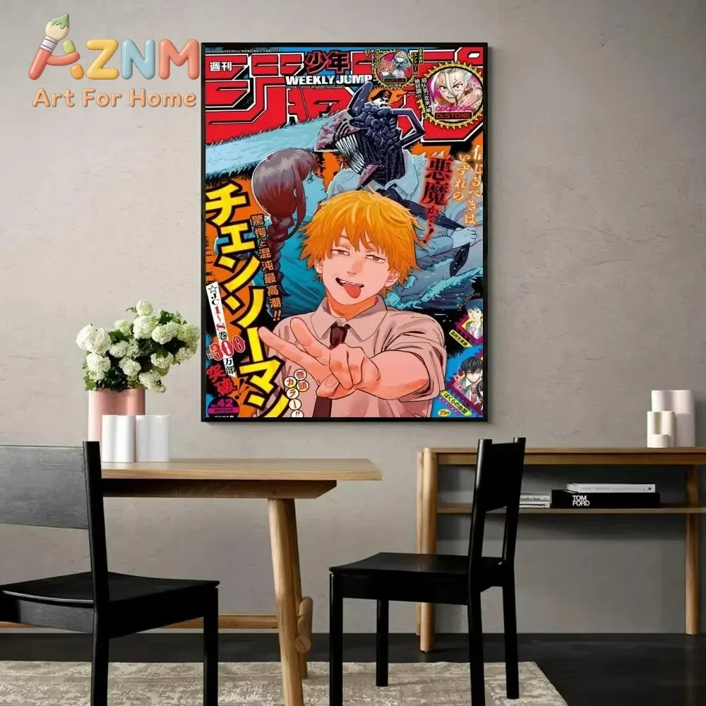 AZNM Chainsaw Man Anime Canvas - Home Decor Magazine recensie en prijs