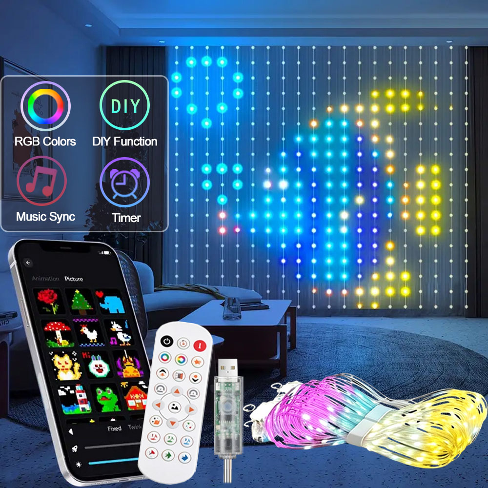 Slimme LED-gordijnverlichting  - Home Decor Free App recensie en prijs