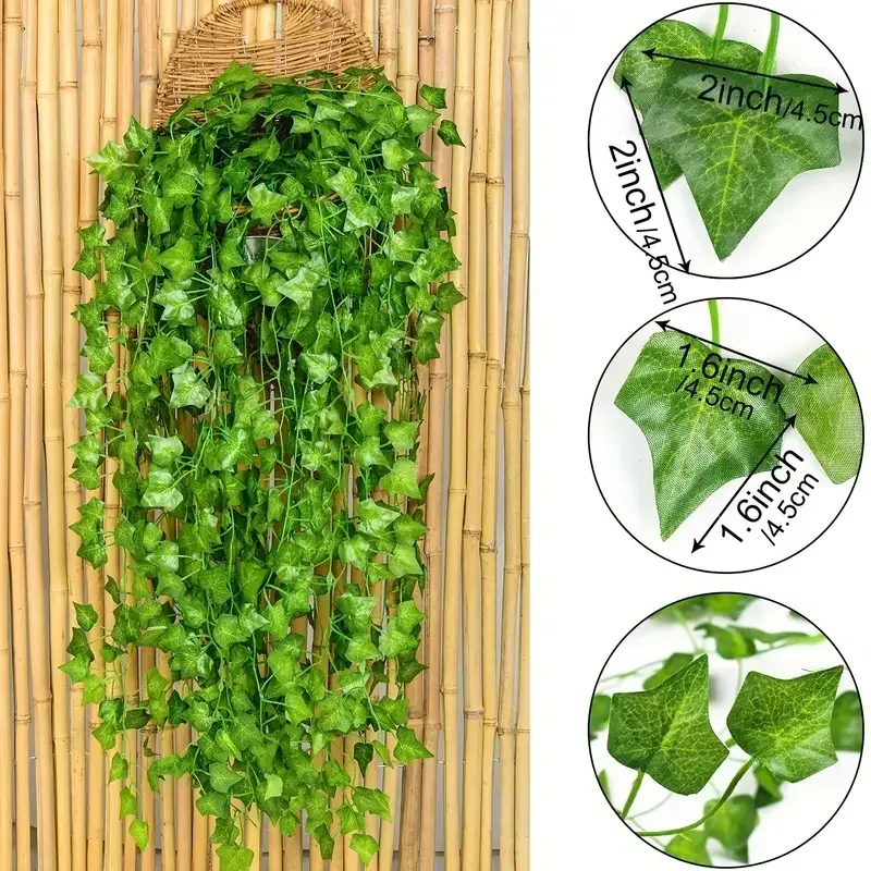 Kunstmatige Groene Klimopblad  - Rattan Plant Basket recensie en prijs